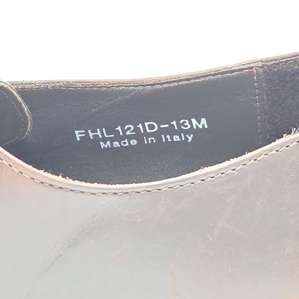Paul Fredrick Dark Brown Leather Loafers Monk Strap Size 13 US Made In Italy - Picture 8 of 8